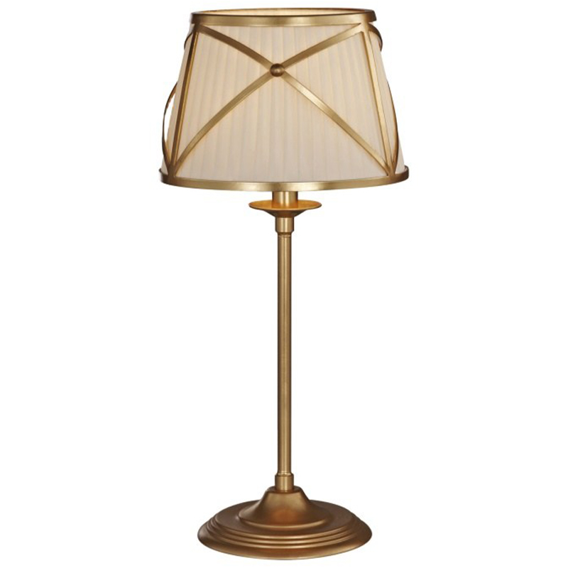 Настольная лампа с абажуром Provence Lampshade Light Gold Table Lamp Золотой Бежевый в Краснодаре | Loft Concept 