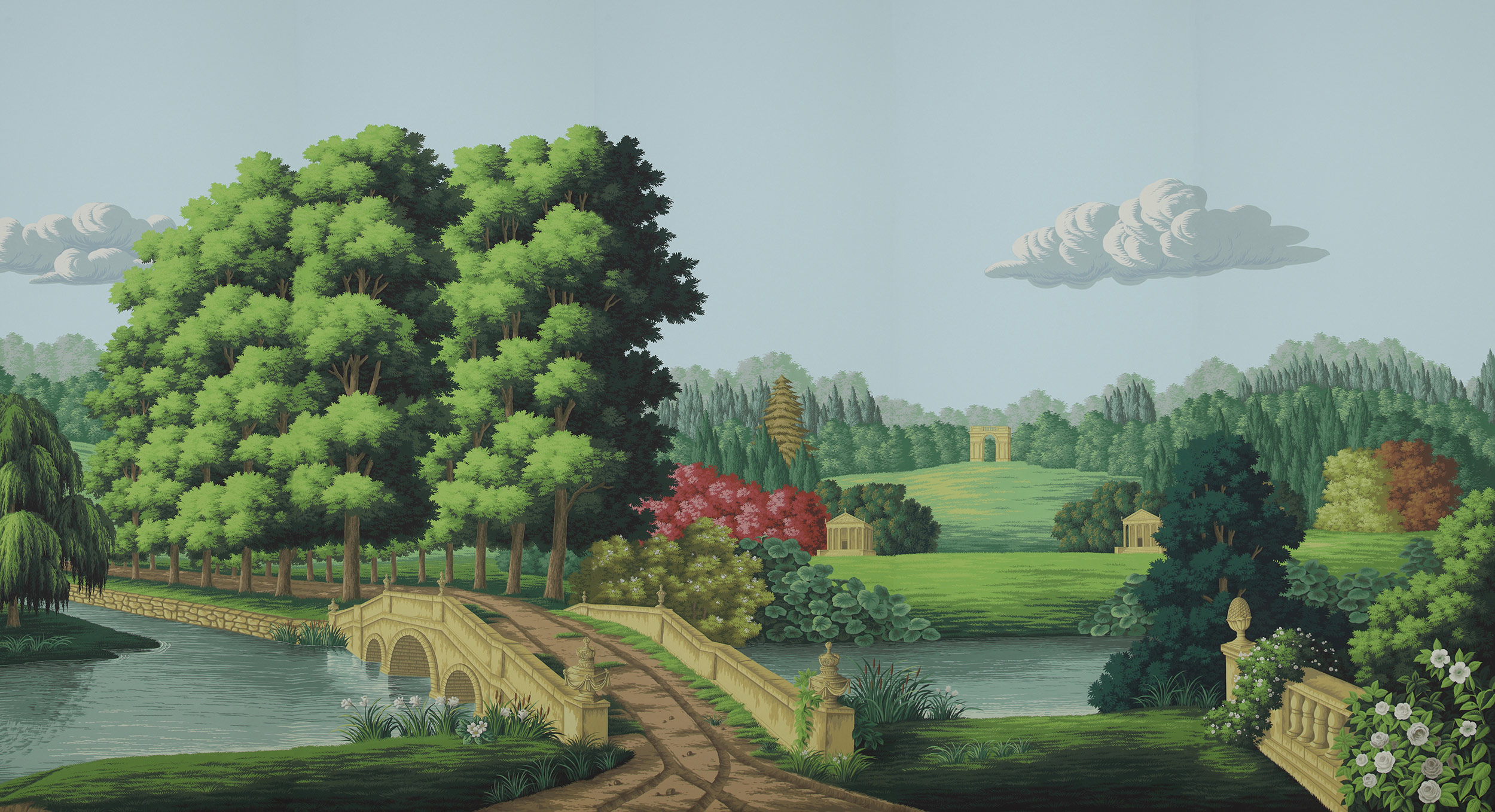 Обои ручная роспись English Landscape Gainsborough on scenic paper Обои ручная роспись English Landscape Gainsborough on scenic paper - постер Loft-Concept в Краснодаре