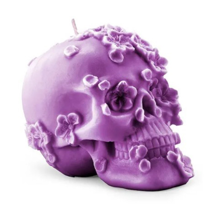 Свеча Purple Flowers Skull Пурпурный в Краснодаре | Loft Concept 