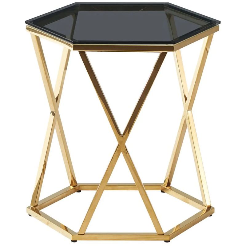 Столик кофейный Ormando Collection Gold №2 Глянцевое золото Стекло Смок Столик кофейный Ormando Collection Gold №2 Глянцевое золото Стекло Смок в Краснодаре | Loft Concept