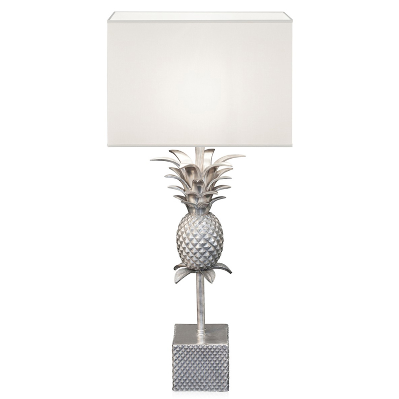 Настольная лампа LAMPTABLE PINEAPPLE STRAIGHT white Белый Серебряный в Краснодаре | Loft Concept 