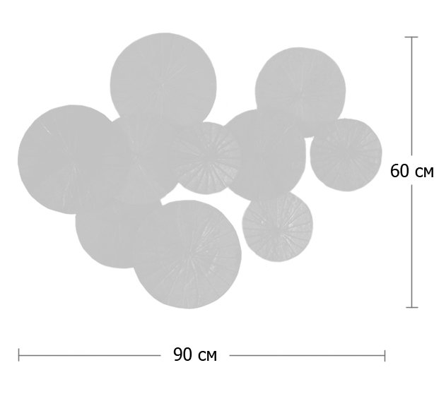 Арт-объект Disc wall art Lotus leaves в Краснодаре