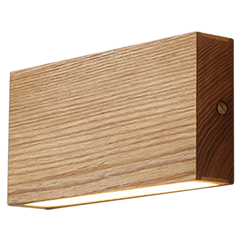 Wall Lamp Retro Square Fixtures Led Up and Down Бра Светлое дерево Древесина Wall Lamp Retro Square Fixtures Led Up and Down Бра Светлое дерево Древесина в Краснодаре | Loft Concept