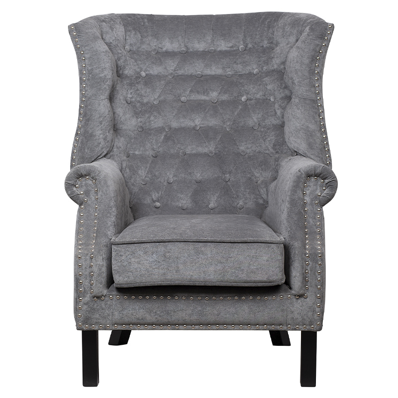 Кресло Charlie Armchair grey velour Серый в Краснодаре | Loft Concept 