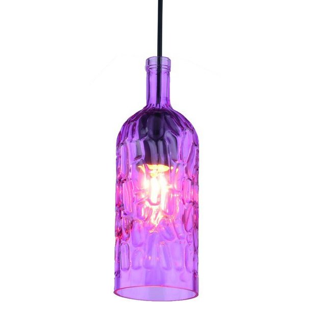 Подвесной светильник Geometry Glass Purpur Bottle Pendant Сиреневый в Краснодаре | Loft Concept 