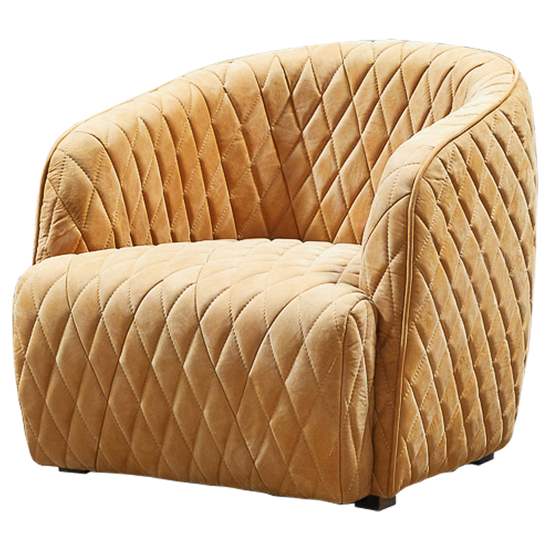 Кресло Rhombuses Upholstery Armchair Milk Caramel Карамель Коричневый в Краснодаре | Loft Concept 