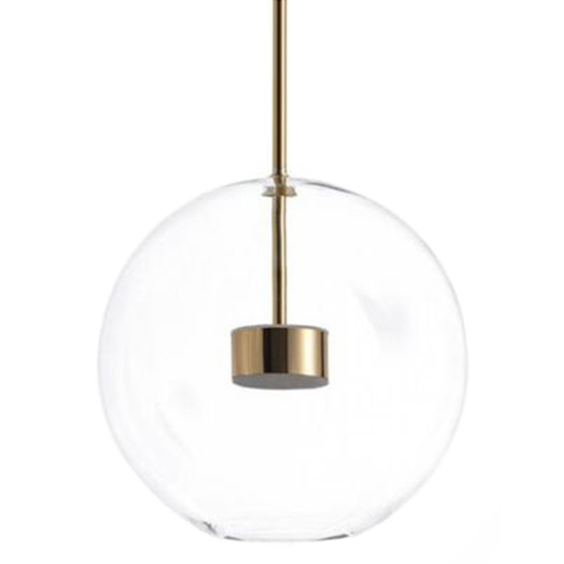 Подвесной Светильник Giopato & Coombes Bollr Pendant BUBBLE LAMP 1 шар золото Белый Золотой Прозрачное Стекло в Краснодаре | Loft Concept 