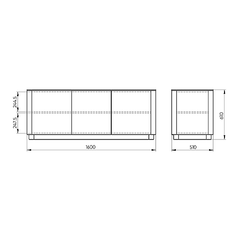 Тумба серо-бежевая с 3-мя дверцами Tammi  в Краснодаре
