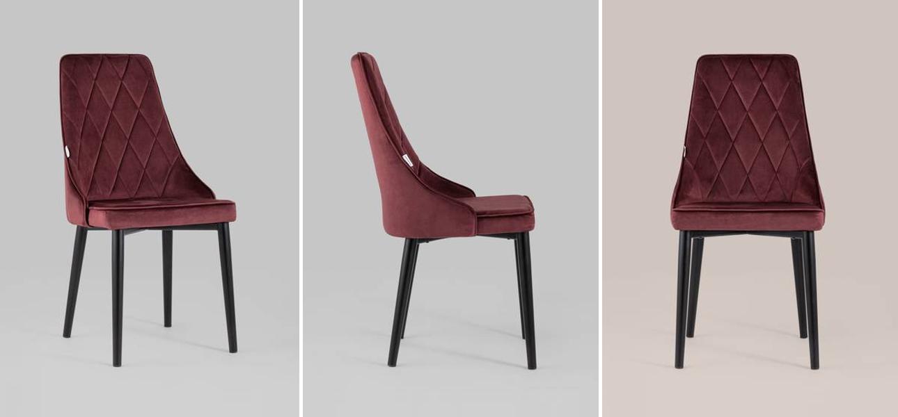 Стул Versailles Chair Цвет Винный Велюр - фото