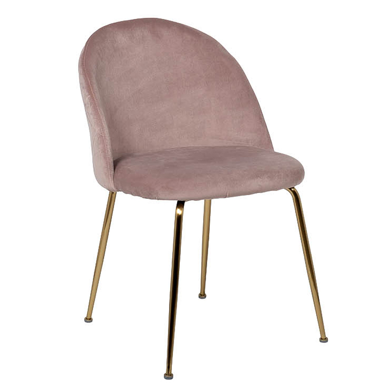 Стул Sadler Chair pink velor Розовый (Rose) Золотой в Краснодаре | Loft Concept 