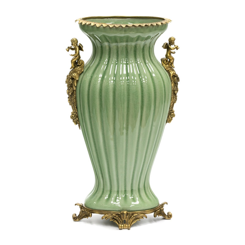 Ваза Bronze Angel Vase green Бронза Зеленый в Краснодаре | Loft Concept 