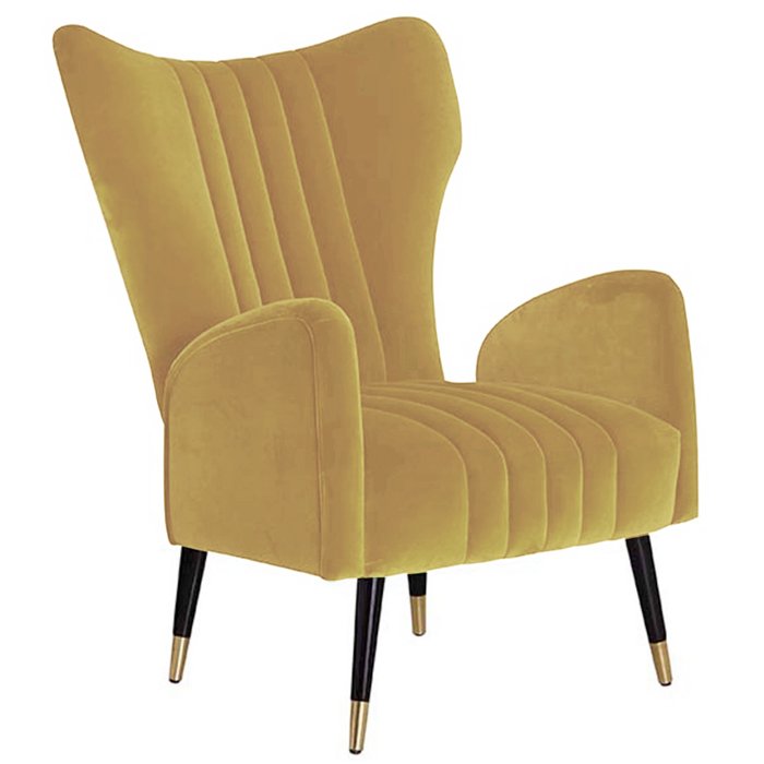 Кресло plant-collections Drummond Armchairs Gold Velvet Желтый в Краснодаре | Loft Concept 