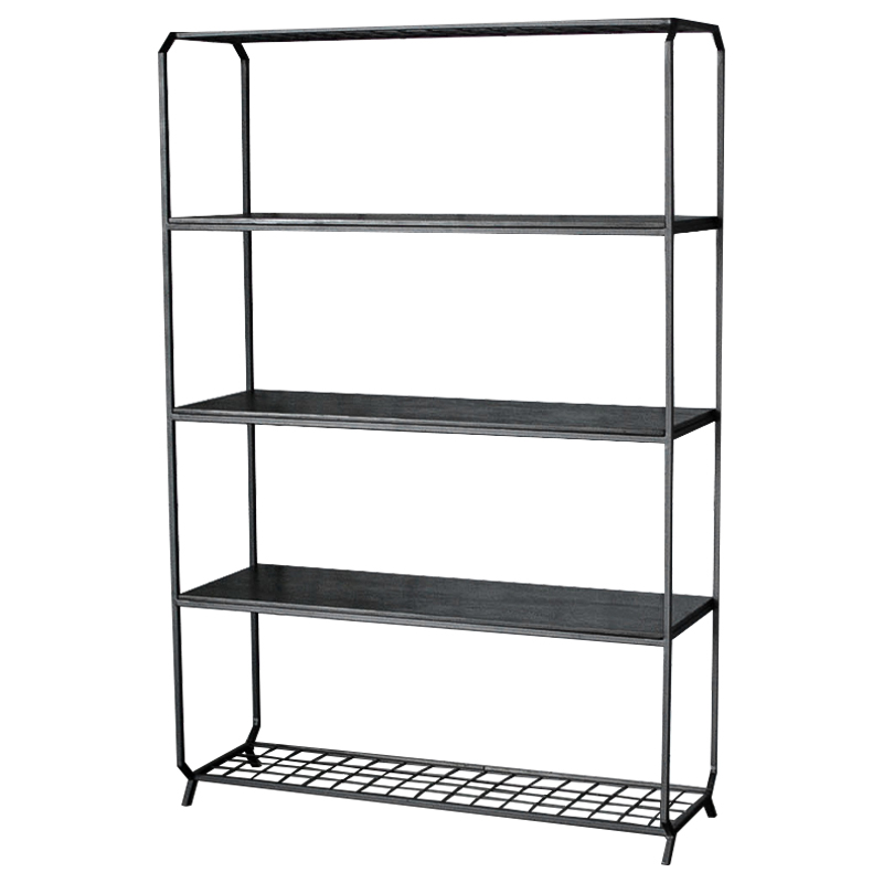 Стеллаж Jaeden Industrial Metal Rust Rack Черный в Краснодаре | Loft Concept 