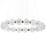 Светодиодная кольцевая люстра с круглыми плафонами Crystal Globule Chandelier варинант исполнения - 1 | Loft Concept в Краснодаре