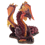 Декоративная статуэтка Дракон Красный Red Dragon with Orange Wings Statuette варинант исполнения - 4 | Loft Concept в Краснодаре