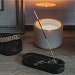 Подставка под благовония из эпоксидной смолы шампань Epoxy Resin Flowers Incense Oval Stand Champagne варинант исполнения - 3 | Loft Concept в Краснодаре