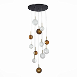 Люстра светодиодная с сферическими стеклянными плафонами Splatter варинант исполнения - 6 | Loft Concept в Краснодаре