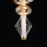 Подвесной светильник с вертикальной композицией из прозрачных и янтарных стеклянных шаров и ромбов Gabriel Scott Luna варинант исполнения - 8 | Loft Concept в Краснодаре