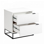 Тумба прикроватная белая с ящиками Strict Lines варинант исполнения - 3 | Loft Concept в Краснодаре