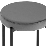 Табурет с мягким круглым сиденьем RIO Grey варинант исполнения - 4 | Loft Concept в Краснодаре