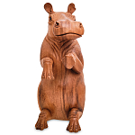 Статуэтка деревянная в виде бегемота Hippopotamus of the World варинант исполнения - 2 | Loft Concept в Краснодаре