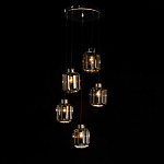 Люстра с 5-ю плафонами серого цвета Smoked Prism варинант исполнения - 3 | Loft Concept в Краснодаре