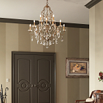 Люстра многоярусная с 12-ю лампами и стеклянными подвесками в классическом стиле Feiss варинант исполнения - 3 | Loft Concept в Краснодаре