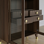 Дизайнерский шкаф витрина Elsa Dreams Walnut с 4-мя ящиками варинант исполнения - 8 | Loft Concept в Краснодаре