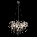 Люстра подвесная с прозрачными стеклянными подвесками в форме капель Диаметр 60 см Droplet Chandelier варинант исполнения - 11 | Loft Concept в Краснодаре