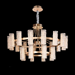 Люстра двухъярусная круглая с текстурными цилиндрическими плафонами Glimpse варинант исполнения - 9 | Loft Concept в Краснодаре