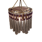 Люстра круглая плетеная с кисточками Walnut Chandelier Tassels Boho Style варинант исполнения - 1 | Loft Concept в Краснодаре