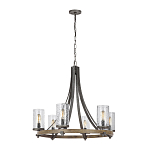 Люстра с цилиндрическим плафонами из толстого волнистого стекла в индустриальном стиле Feiss варинант исполнения - 8 | Loft Concept в Краснодаре