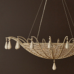 Люстра из деревянных бусин с подвесками в виде капель Wooden Beads варинант исполнения - 2 | Loft Concept в Краснодаре