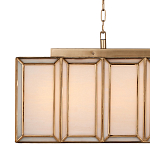 Люстра прямоугольная с каркасом золотого цвета Soft Glow Lamps варинант исполнения - 3 | Loft Concept в Краснодаре