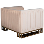 Кресло велюровое бежевое Cubic Silhouette варинант исполнения - 2 | Loft Concept в Краснодаре