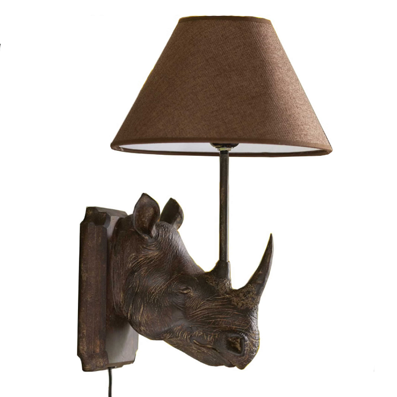 Бра Носорог Rhinoceros Коричневый в Краснодаре | Loft Concept 