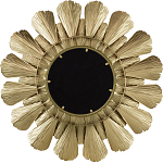 Зеркало круглое настенное в металлической раме Sunny Golden Petals варинант исполнения - 4 | Loft Concept в Краснодаре