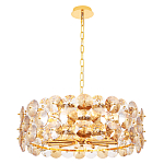 Люстра круглая золотого цвета с круглыми хрустальным элементами Solyria варинант исполнения - 1 | Loft Concept в Краснодаре