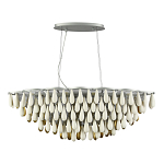 Люстра с подвесками в форме капель на серебристом каркасе Raindrop варинант исполнения - 3 | Loft Concept в Краснодаре