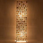 Торшер из перламутра на металлическом каркасе Indonesian Tower варинант исполнения - 4 | Loft Concept в Краснодаре