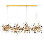 Люстра подвесная из четырех частей с металлическими круглыми элементами Terzani Argent варинант исполнения - 1 | Loft Concept в Краснодаре