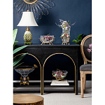 Чаша квадратная из прозрачного стекла с фигурками разноцветных птиц Eden Garden варинант исполнения - 4 | Loft Concept в Краснодаре