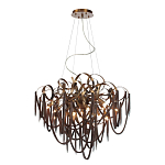 Люстра подвесная с объемной композицией из скрученных лент и металлических цепочек Atlantis Chain варинант исполнения - 2 | Loft Concept в Краснодаре