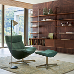 Кресло вращающееся с подставкой для ног зеленое Verdante варинант исполнения - 5 | Loft Concept в Краснодаре