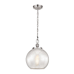 Подвесной светильник с прозрачным стеклянным плафоном в форме шара в современном стиле на цепи Feiss варинант исполнения - 2 | Loft Concept в Краснодаре