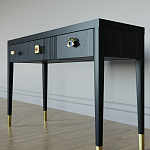 Дизайнерский Письменный стол Elsa Dreams Black с тремя ящиками варинант исполнения - 2 | Loft Concept в Краснодаре