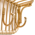 Настенная вешалка из ротанга с полкой Willa Wall Shelf Hanger варинант исполнения - 3 | Loft Concept в Краснодаре