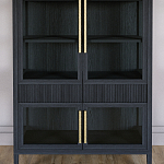 Витрина Primo со стеклянными фасадами и 2 ящиками Черный дуб варинант исполнения - 2 | Loft Concept в Краснодаре