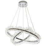 Люстра два кольца с хрустальным декором Rowan Crystal Ring Horizontal Chrome Chandelier варинант исполнения - 2 | Loft Concept в Краснодаре
