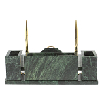 Настольный письменный набор из змеевика с подставкой под календарь Successful Leader варинант исполнения - 3 | Loft Concept в Краснодаре